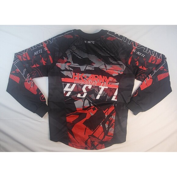 HK Army Paintball HSTL Line Playing Jersey  Lava Red/Black Size  Medium - Picture 4 of 6